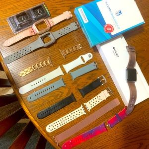 Apple Watch series 3 w/ 10 bands, liquid screen protector and two bumper covers